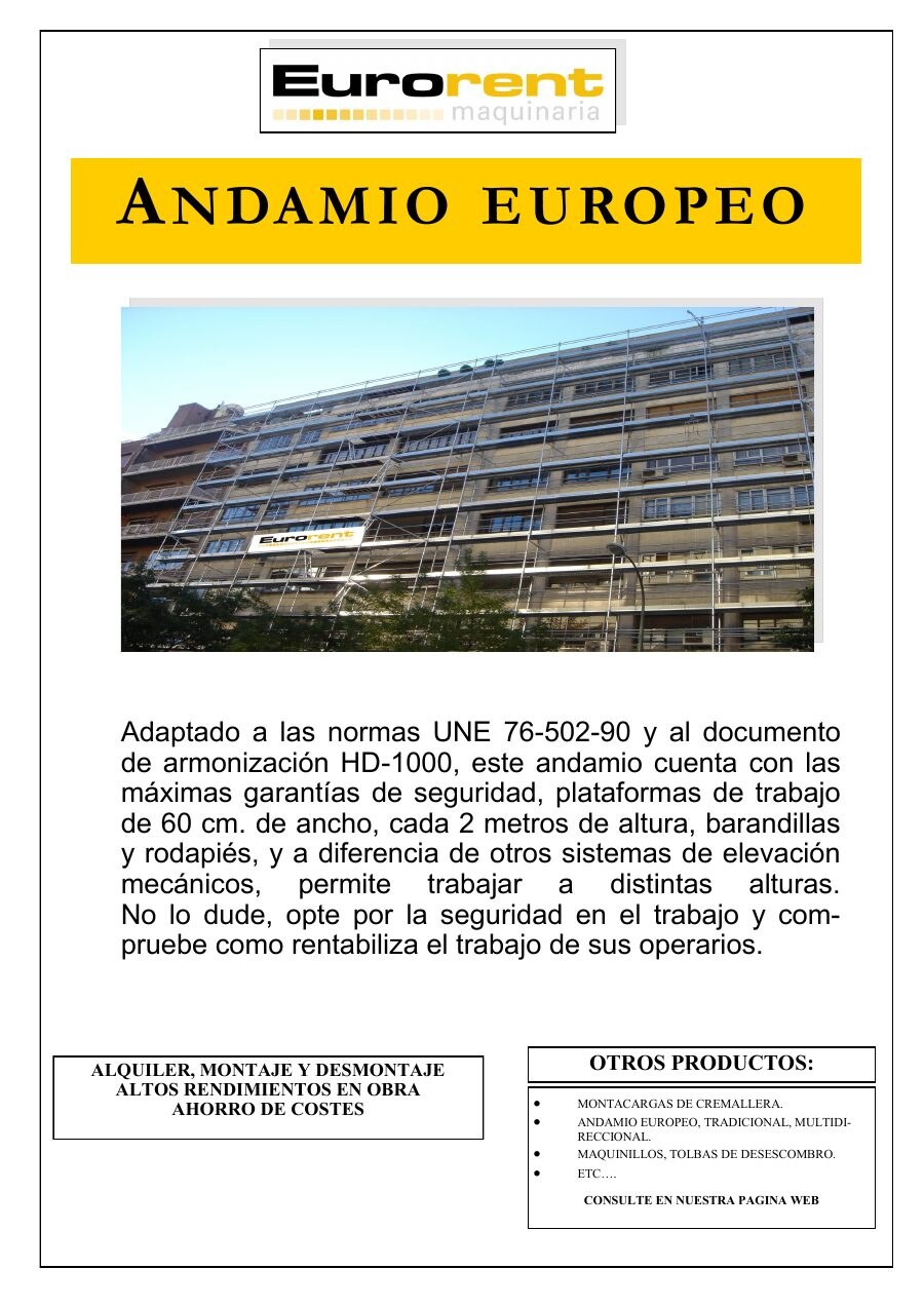 Portada ficha Andamio Europeo