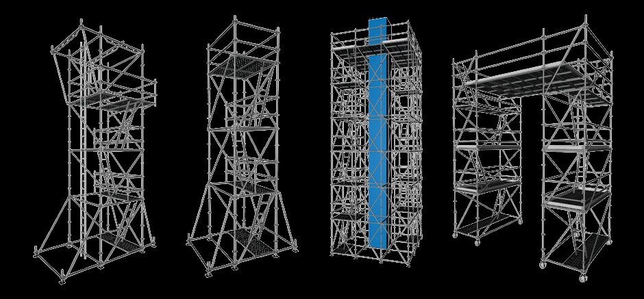 Configuraciones de andamio multidireccional